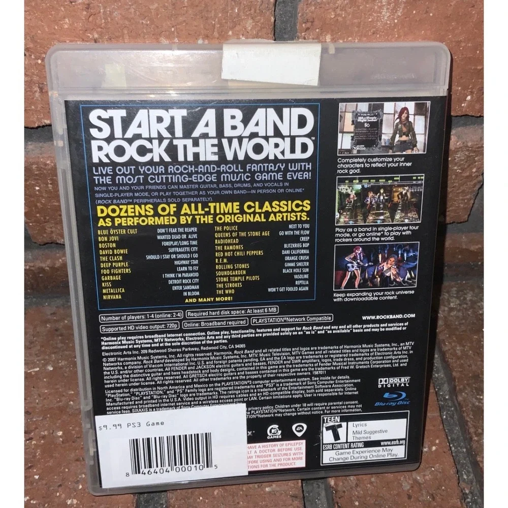 Rock Band Sony PlayStation 3 PS3 2007 Music Rhythm Game CIB Complete w/ Manual